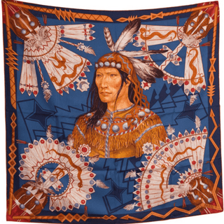 Hermes Scarf "Cosmogonie Apache" Twill Carre 90 Scarves - Picayune Cellars & Mercantile