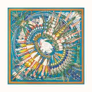 Hermes Scarf "Danse Pacifique" Twill Carre 90 Scarves - Picayune Cellars & Mercantile