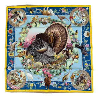 Hermès Scarf Faune et Flore Du Texas 90 Kermit Oliver Scarves - Picayune Cellars & Mercantile