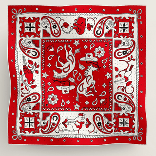 Hermes Shinsuke Kawahara Animaux Silk Bandana 55cm Scarves - Picayune Cellars & Mercantile