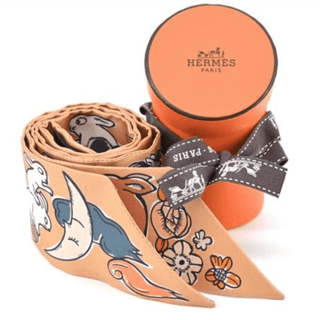 Hermes Twilly "Mille et un Lapins" Scarves - Picayune Cellars & Mercantile