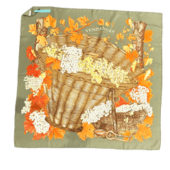 Hermès Scarf Vendanges 90 Harvest Green