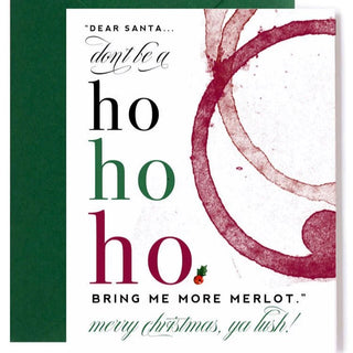 "Ho Ho Ho Merlot" Holiday Card Cards - Picayune Cellars & Mercantile