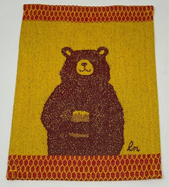 Tissage Moutet Honey Bear Cocktail Napkin
