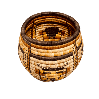 Hopi Coiled Pictorial Basket 8" Artwork - Picayune Cellars & Mercantile