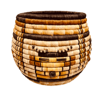 Hopi Coiled Pictorial Basket 8" Artwork - Picayune Cellars & Mercantile