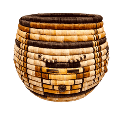 Hopi Coiled Pictorial Basket 8"