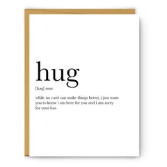 Hug Definition Card