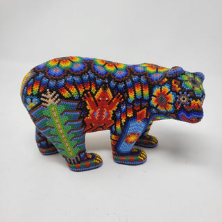 Huichol Beaded Bear Artwork - Picayune Cellars & Mercantile