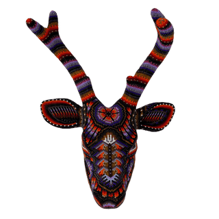 Huichol Beaded Deer Head Artwork - Picayune Cellars & Mercantile