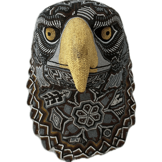 Huichol Beaded Eagle Head Artwork - Picayune Cellars & Mercantile
