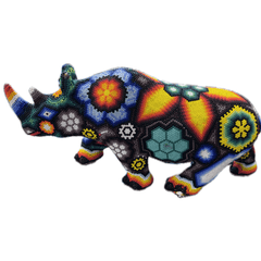 Huichol Beaded Rhino