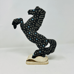 Huichol Beaded Stallion Rearing