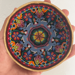 Huichol Gourd Bowl Artwork - Picayune Cellars & Mercantile