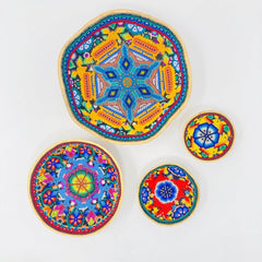 Huichol Beaded Gourd Bowl