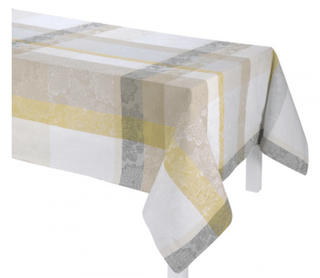 Jacquard Français Marie Galante Lemon Coated Tablecloth Table Linens - Picayune Cellars & Mercantile