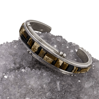 Jasper Inlay Cuff Bracelet Bracelets - Picayune Cellars & Mercantile