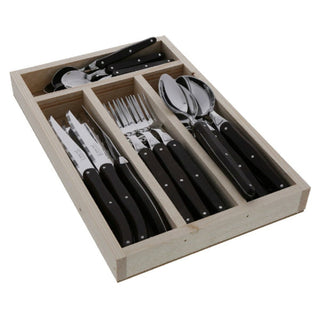 Jean Dubost Laguiole 24 Piece Everyday Flatware Set Tableware - Picayune Cellars & Mercantile