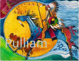 Joe Pulliam Ledger Art "Water Protector" Artwork - Picayune Cellars & Mercantile