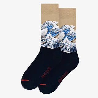 Katsushika Hokusai "Great Wave" Socks Socks - Picayune Cellars & Mercantile