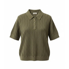 Khaki Green Knitted Polo