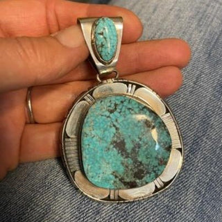 Kingman Birdeye Turquoise Pendant Pendants/Necklaces - Picayune Cellars & Mercantile