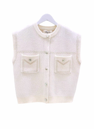 Knit Snap-front Sweater Vest Women's Apparel - Picayune Cellars & Mercantile