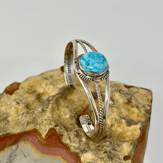 L. Yazzie Sky Blue Turquoise Solitaire Bracelet Bracelets - Picayune Cellars & Mercantile