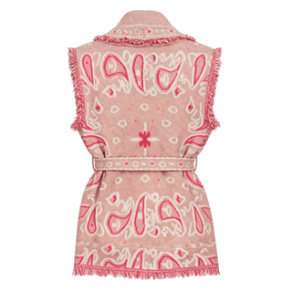 Long Knit Bandana Wrap Vest Women's Apparel - Picayune Cellars & Mercantile