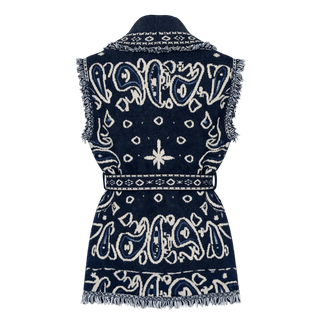 Long Knit Bandana Wrap Vest Women's Apparel - Picayune Cellars & Mercantile