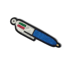 Macon & Lesquoy 4 Color Pen Embroidered Brooch