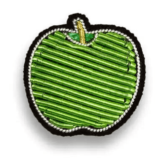 Macon & Lesquoy "Apple" Embroidered Brooch Brooches & Cufflinks - Picayune Cellars & Mercantile