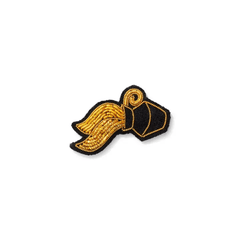 Macon & Lesquoy Aquarius Zodiac Embroidered Brooch