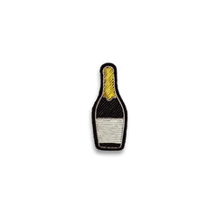 Macon & Lesquoy Champagne Bottle Embroidered Brooch