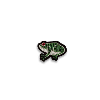 Macon & Lesquoy "Frog" Embroidered Brooch Brooches & Cufflinks - Picayune Cellars & Mercantile