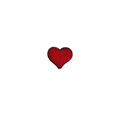 Macon & Lesquoy Heart Embroidered Brooch