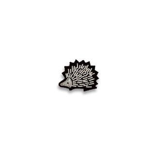 Macon & Lesquoy "Hedgehog" Embroidered Brooch Brooches & Cufflinks - Picayune Cellars & Mercantile