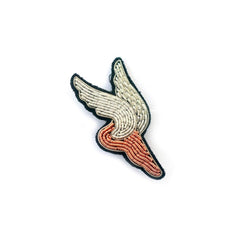 Macon & Lesquoy Hermes Embroidered Brooch