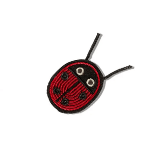 Macon & Lesquoy "Ladybug" Embroidered Brooch Brooches & Cufflinks - Picayune Cellars & Mercantile