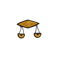 Macon & Lesquoy Libra Embroidered Brooch