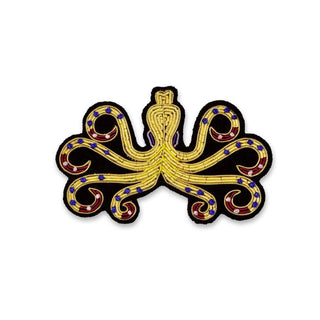 Macon & Lesquoy "Octopus" Embroidered Brooch Brooches & Cufflinks - Picayune Cellars & Mercantile