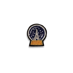 Macon & Lesquoy Paris Snow Globe Embroidered Brooch