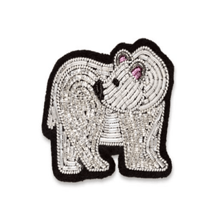 Macon & Lesquoy "Polar Bear" Embroidered Brooch Brooches & Cufflinks - Picayune Cellars & Mercantile