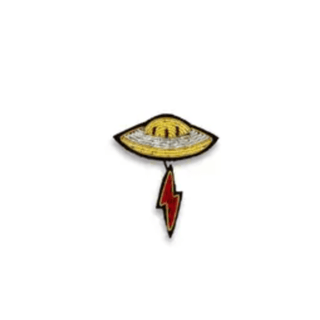 Macon & Lesquoy "UFO" Embroidered Brooch Brooches & Cufflinks - Picayune Cellars & Mercantile