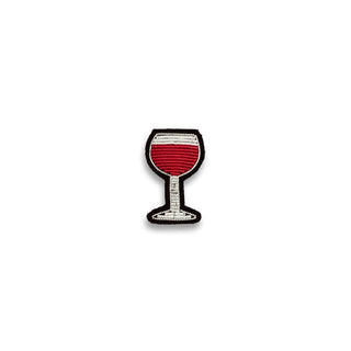 Macon & Lesquoy "Wine Glass" Embroidered Brooch Brooches & Cufflinks - Picayune Cellars & Mercantile