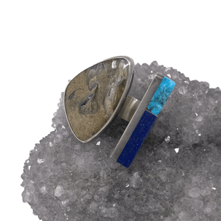 Marvin Slim Statement Sugilite, Lapis and Turquoise Open Ring Rings - Picayune Cellars & Mercantile