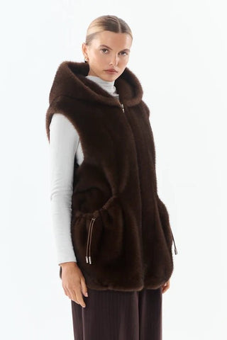 Maury - Long Faux Fur Vest Women's Apparel - Picayune Cellars & Mercantile