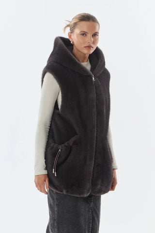 Maury - Long Faux Fur Vest Women's Apparel - Picayune Cellars & Mercantile