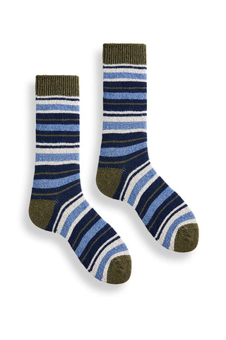 Men's Multi - stripe Wool Crew Socks Socks - Picayune Cellars & Mercantile