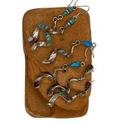Micro Inlay Spiral Earrings